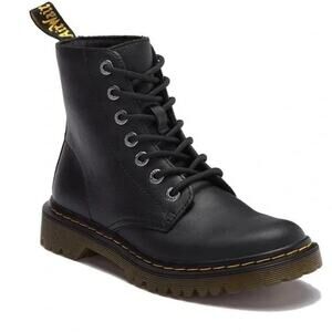 Dr. Marten's Luana Smooth Leather Lace Up Combat Boots Women's 8 Black